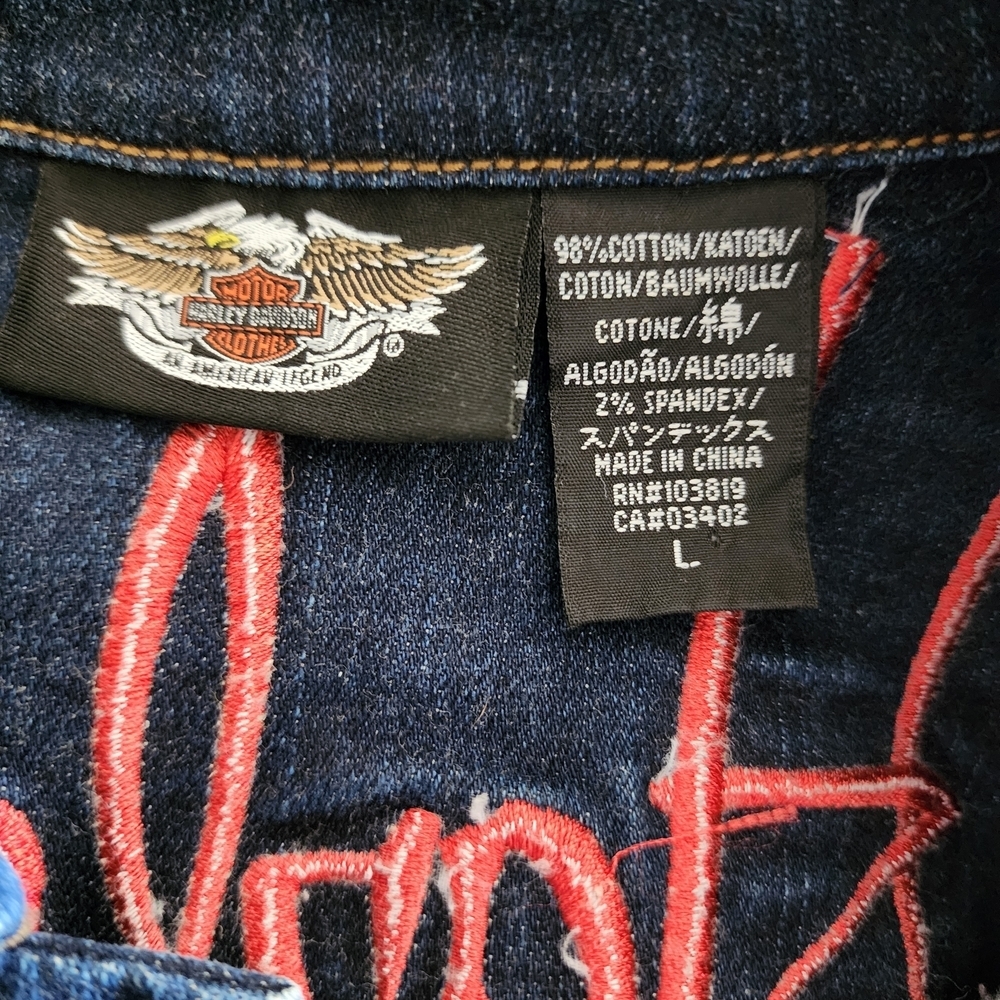 HARLEY-DAVIDSON EMBROIDERED DENIM JACKET - Picture 7 of 7